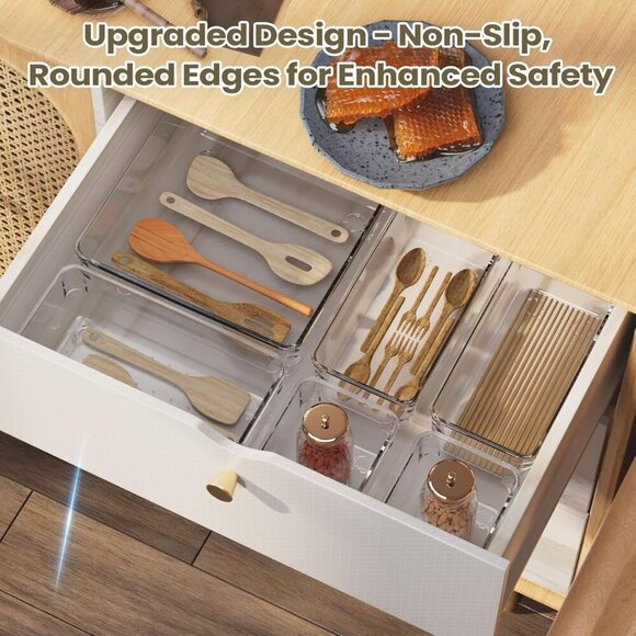 21 PCS Clear Drawer Organizer Storage Bins, 21 Piece Set, Organizers and Storage - Picture 6 of 7